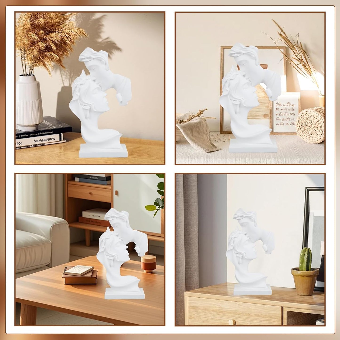 Abstract Art Couple Figurine / Couples Kiss