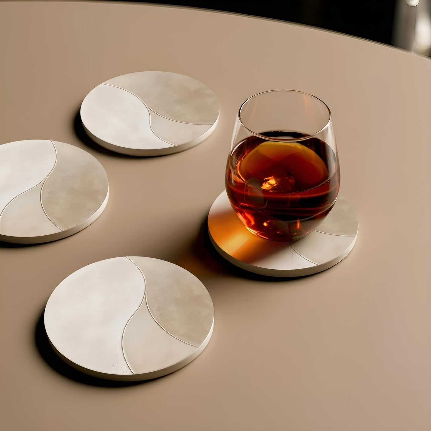 Holder / Modern Marble Look / Clay 1 / Set of 6