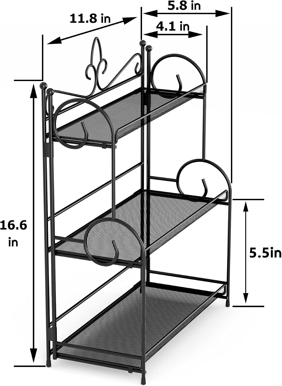 YIUKEA Bathroom Organizer Countertop - 3 Tier Spice Rack Organizer, Counter Organization and Storage for Bathroom