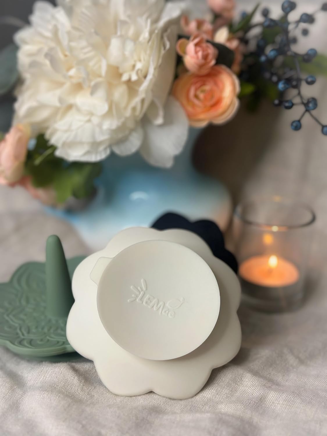 Silicone Ring Holder Dish/Trinket Tray / Sage