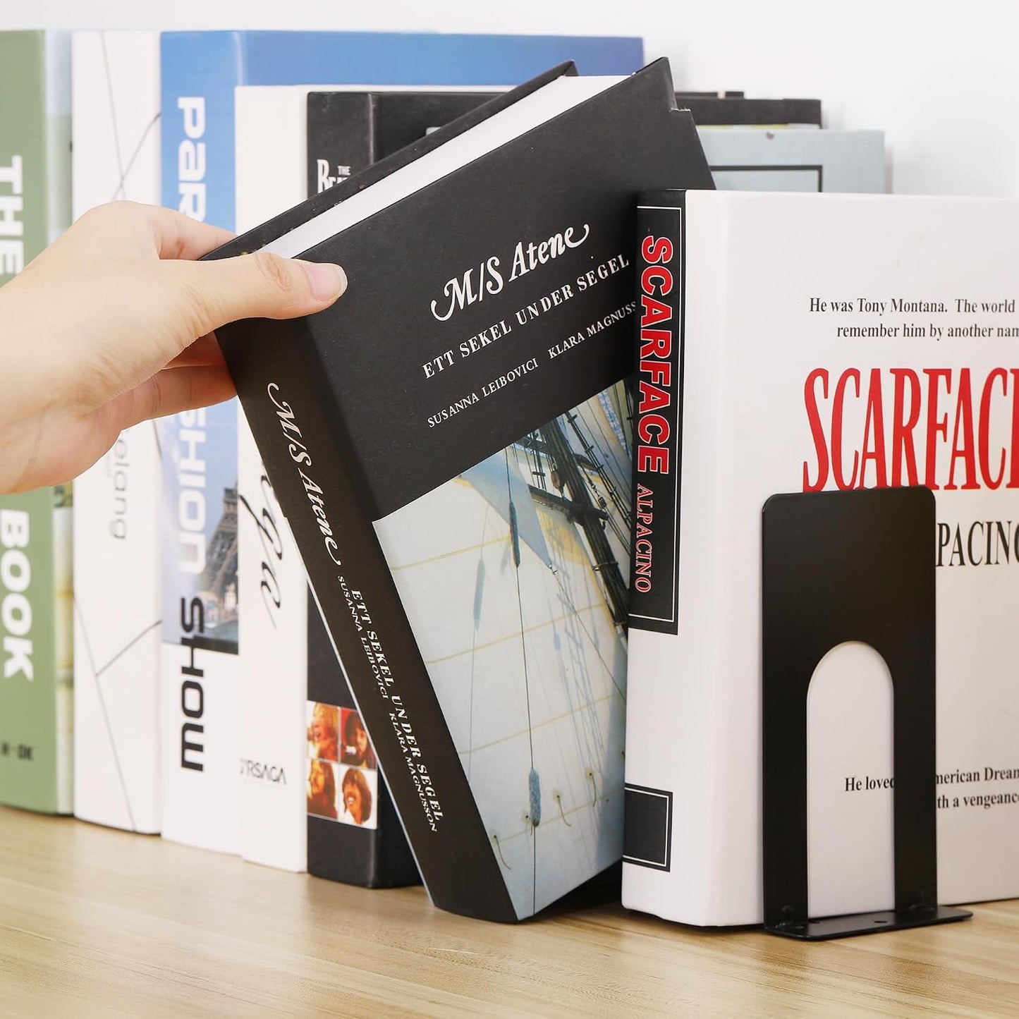 Heavy Duty Metal Bookends / Black