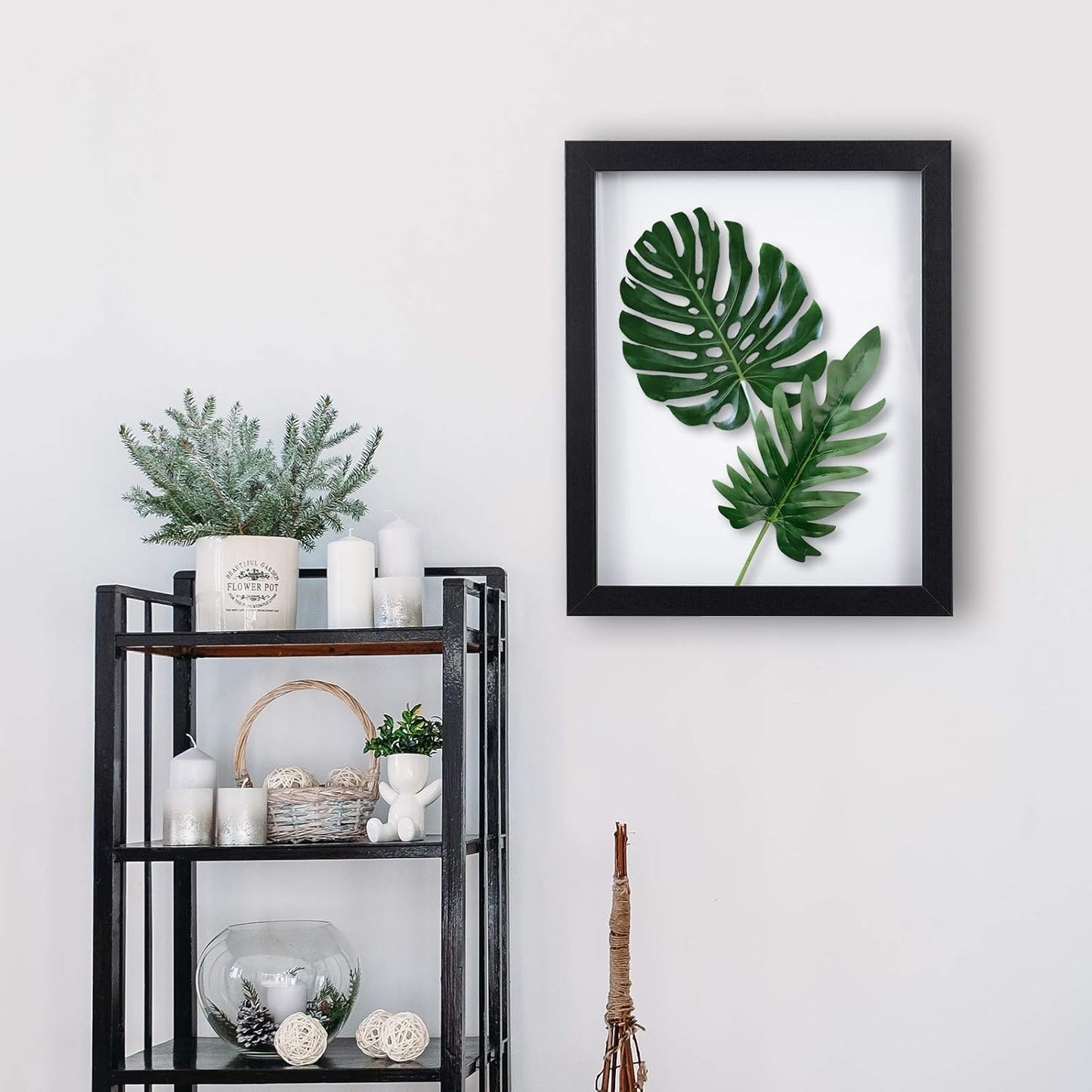 Muzilife 8x10 Shadow Box 3D Picture Frames, Wood & Glass, 3 Pack, Black | FSC-Certified MDF | With Stand | Tabletop or
