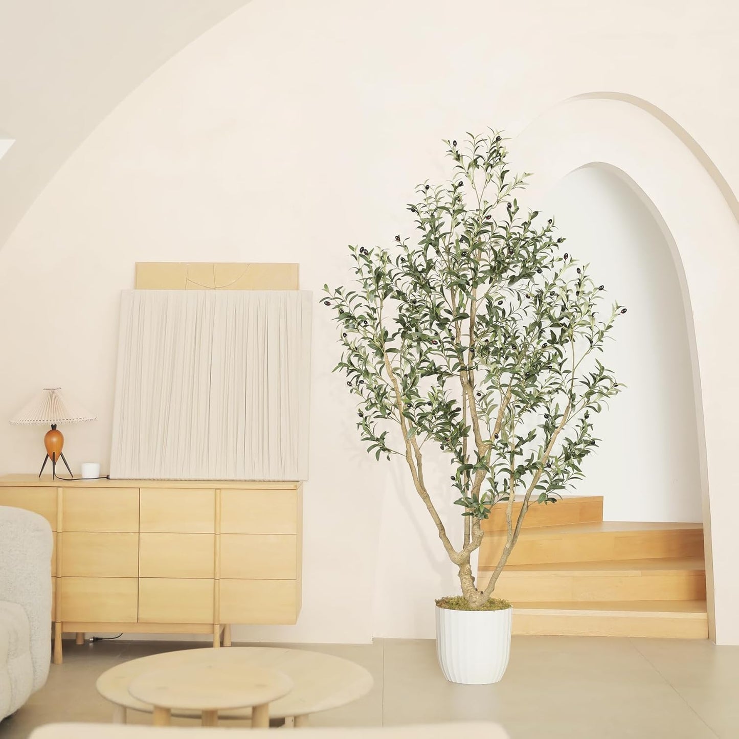Olive Branches and Lifelike Fruits / 7ft / 7 Inch