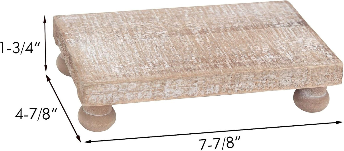 Farmhouse Wood Pedestal Stand Riser Soap Tray / 7.9 x 4.9