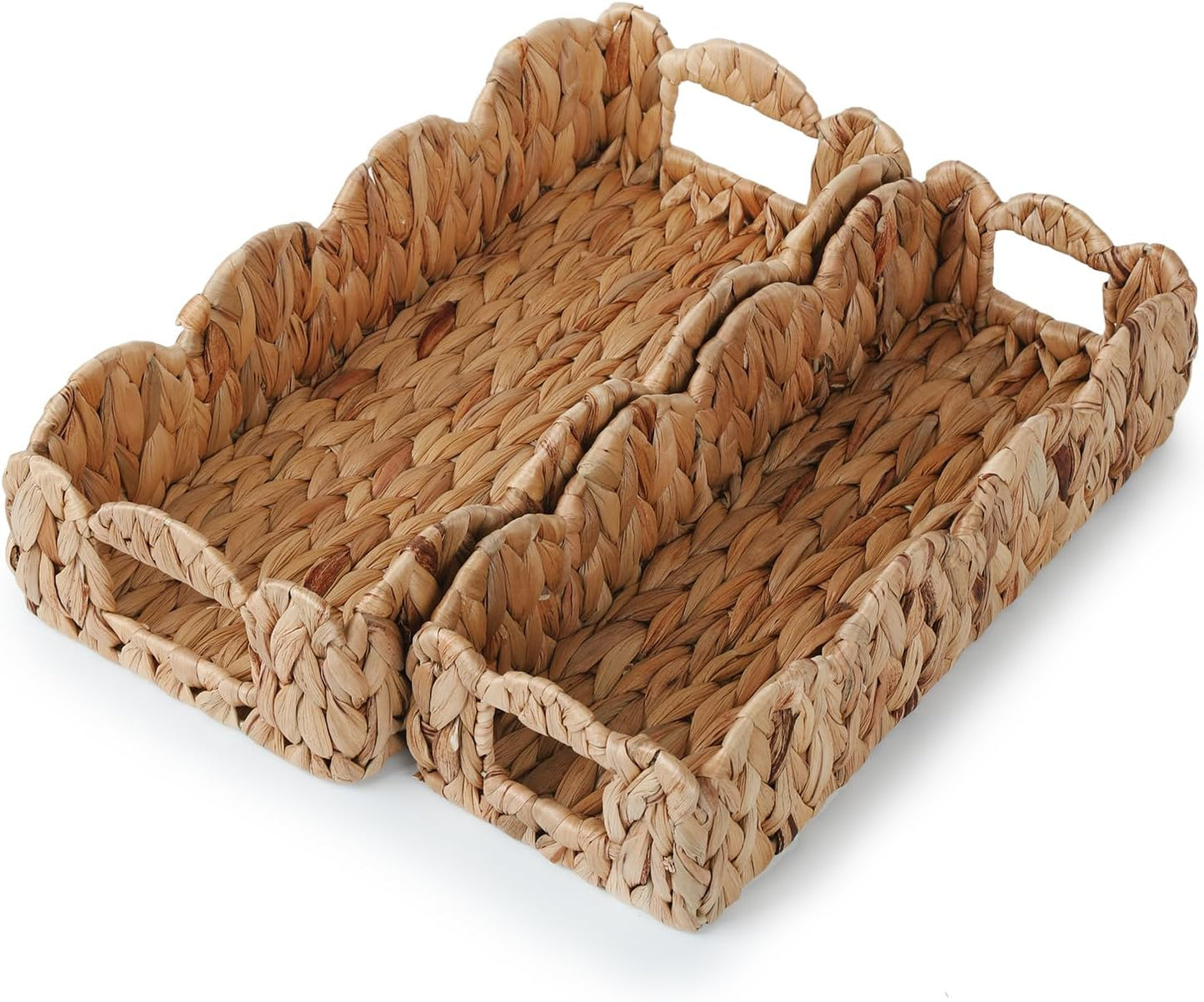 Scalloped Baskets / Toilet Paper Basket / Set of 2