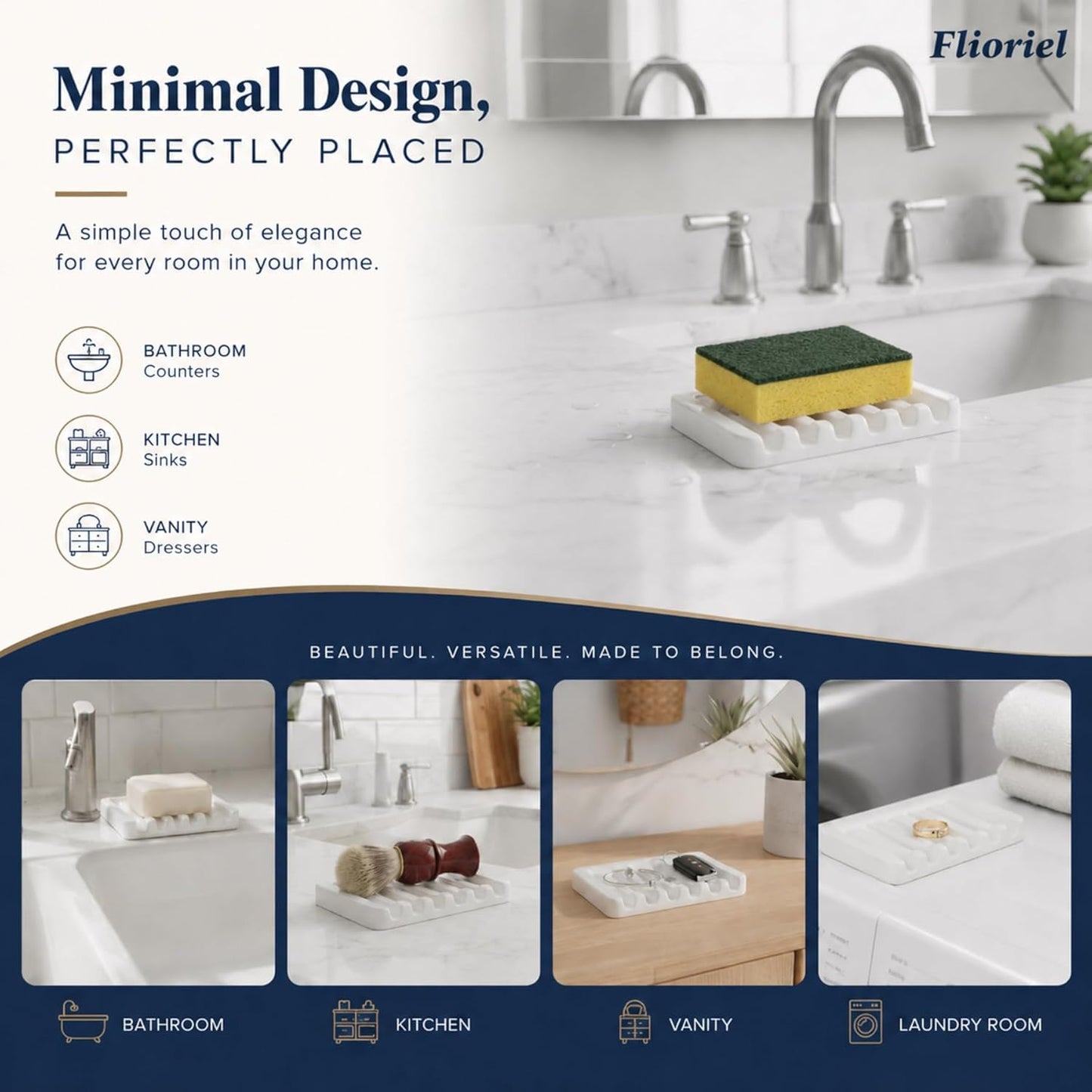 Porcelain Soap Tray / 01.white