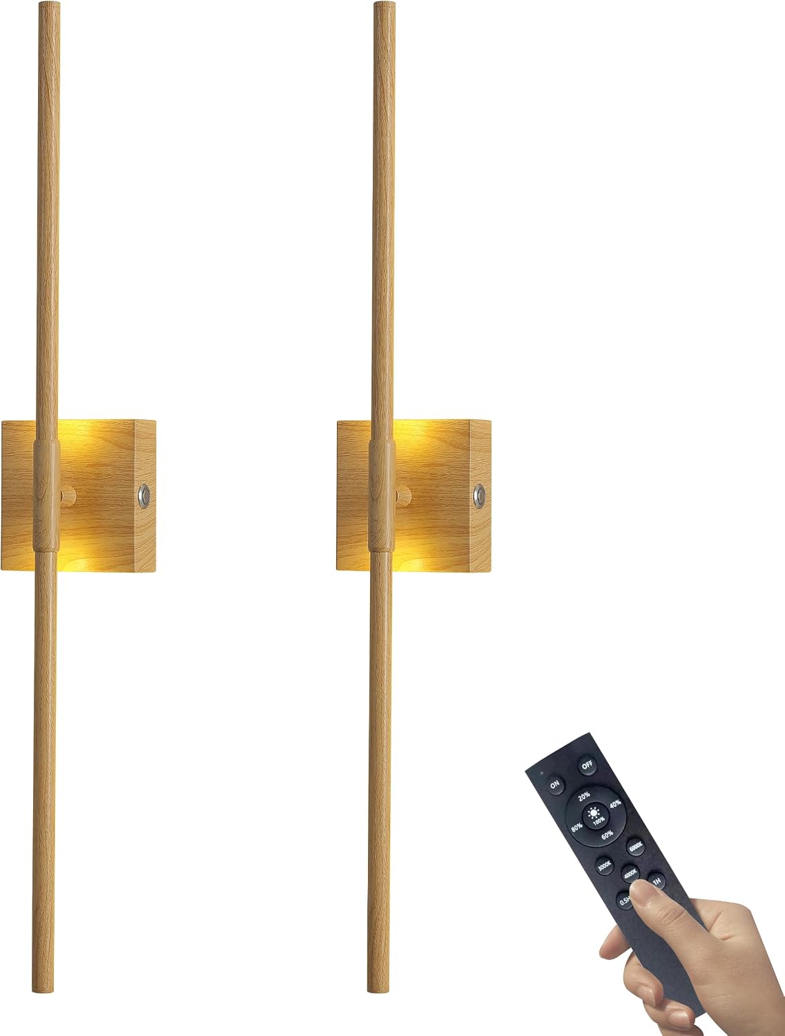 15800 mAh Battery Operated Wall Sconces with Remote Control Dimmable Battery Powered Cordless Rechargeable Wall Sconces