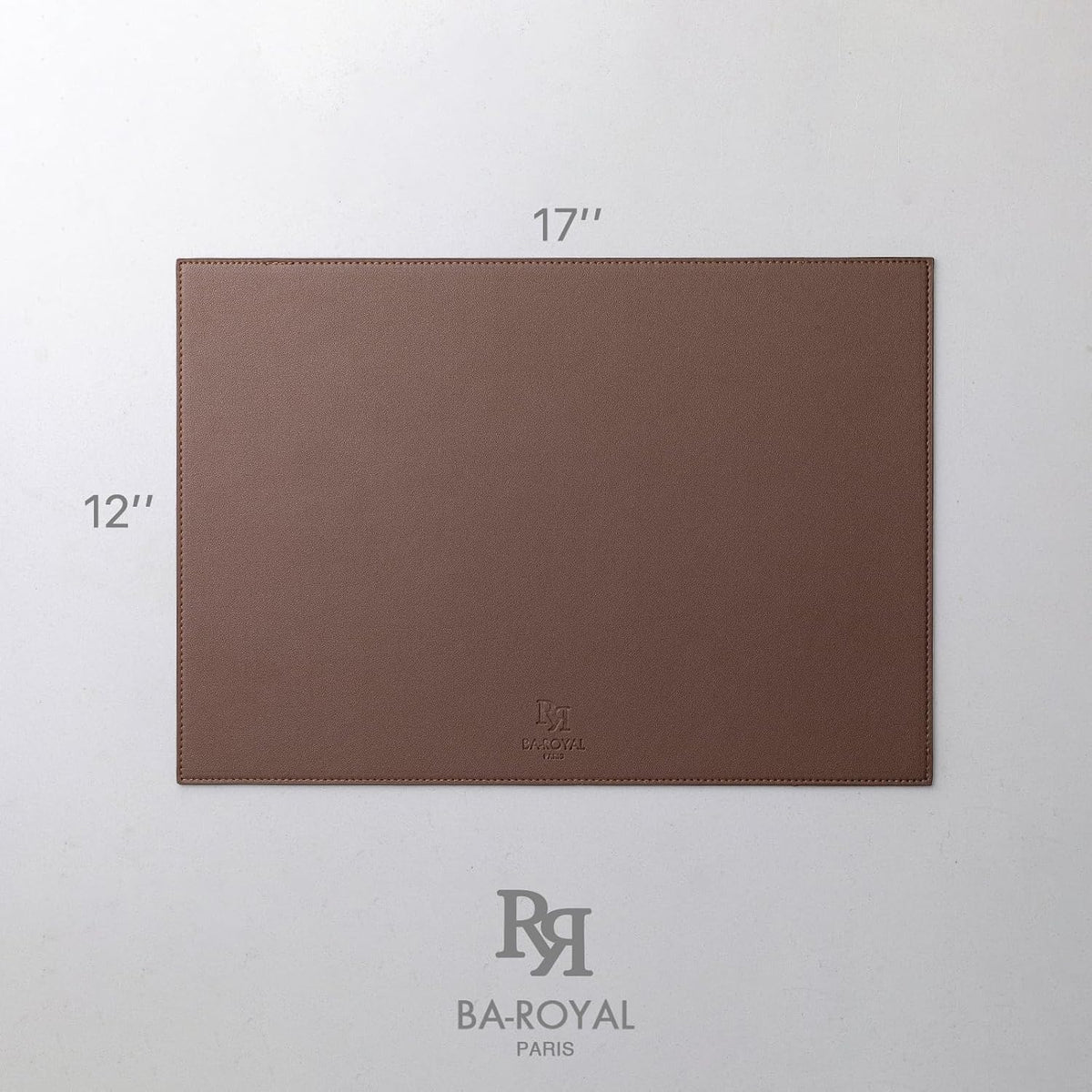 Baroyal Faux Leather Placemats Set of 12 Vinyl Washable Wipeable Table Mats for Kitchen Dining Table Heat Resistant