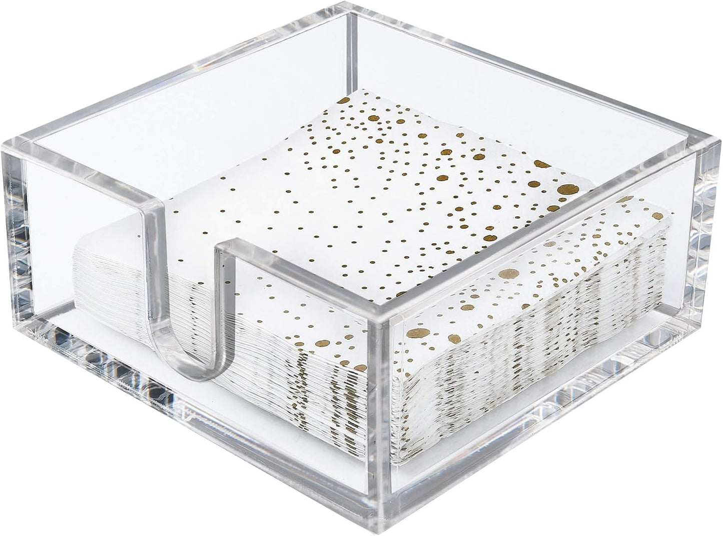 Acrylic Cocktail Napkin Holder for Napkin / 5.2 x 5.2 x 2.2 / Clear