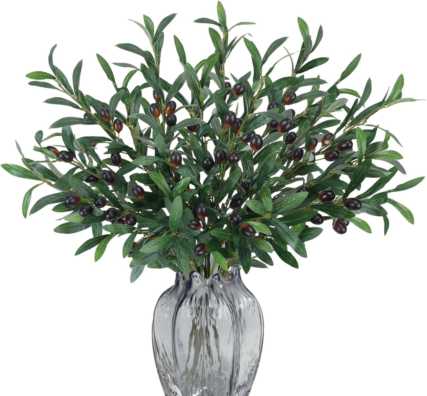 30" Faux Silk Leaves Fake Olive Tree Branches / Olive Branches / Set of 8