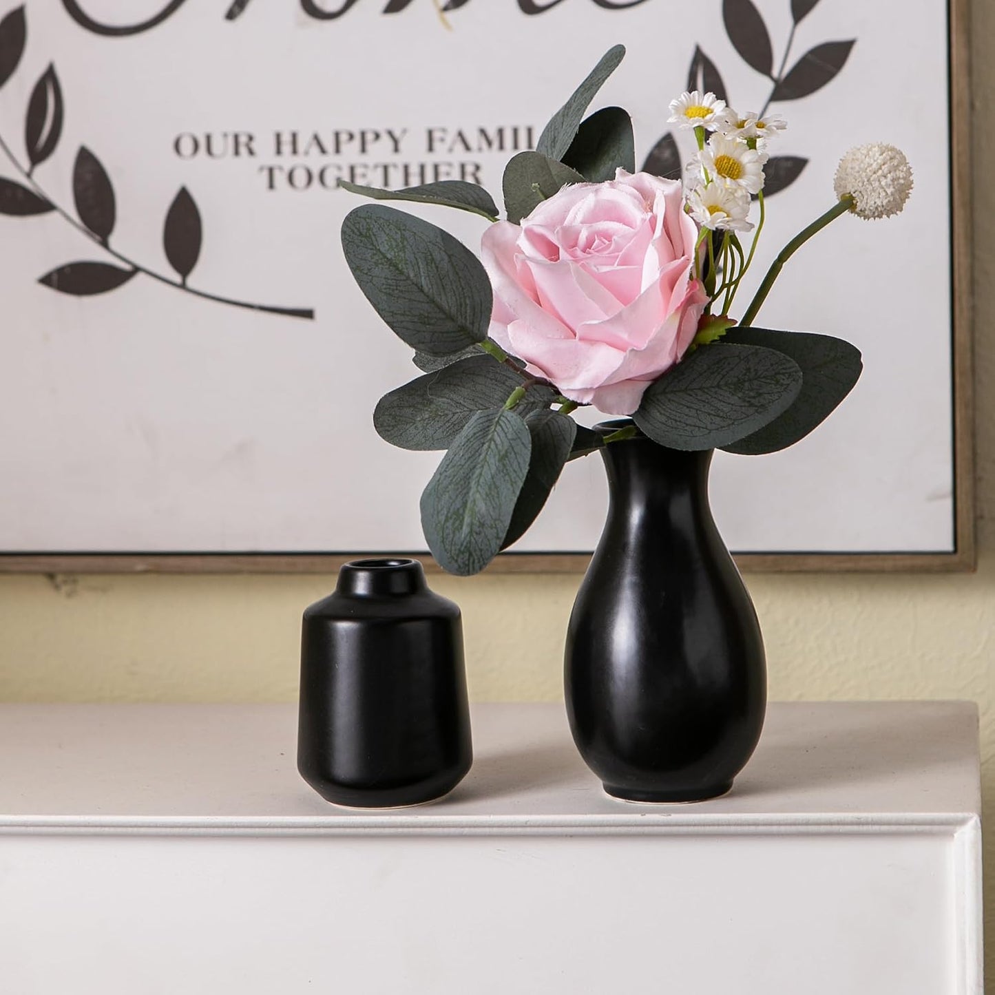 Ceramic Bud Vase / Black / Set of 12