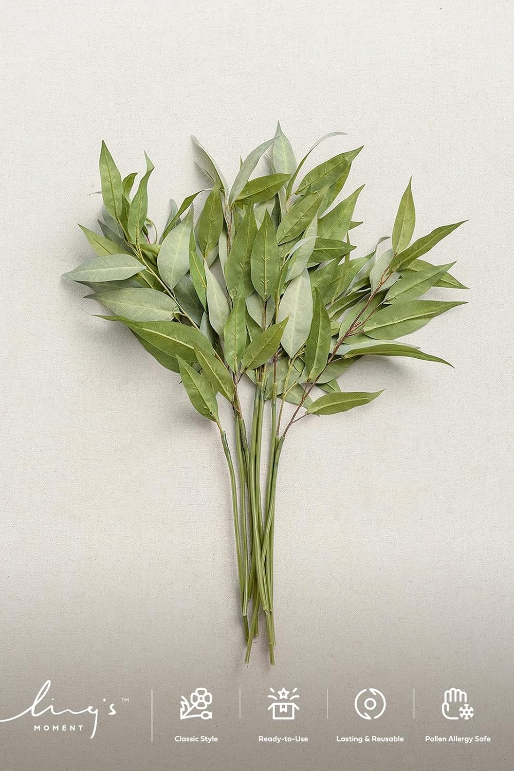 Artificial Plants Eucalyptus Leaves Branches / 17.7 Inch / Set of 10