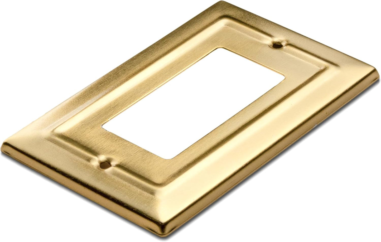 Monarch Abode Rocker Light Switch Cover Plate – 1-Gang Brushed Gold Decorator Wall Plates, Architectural Decorative