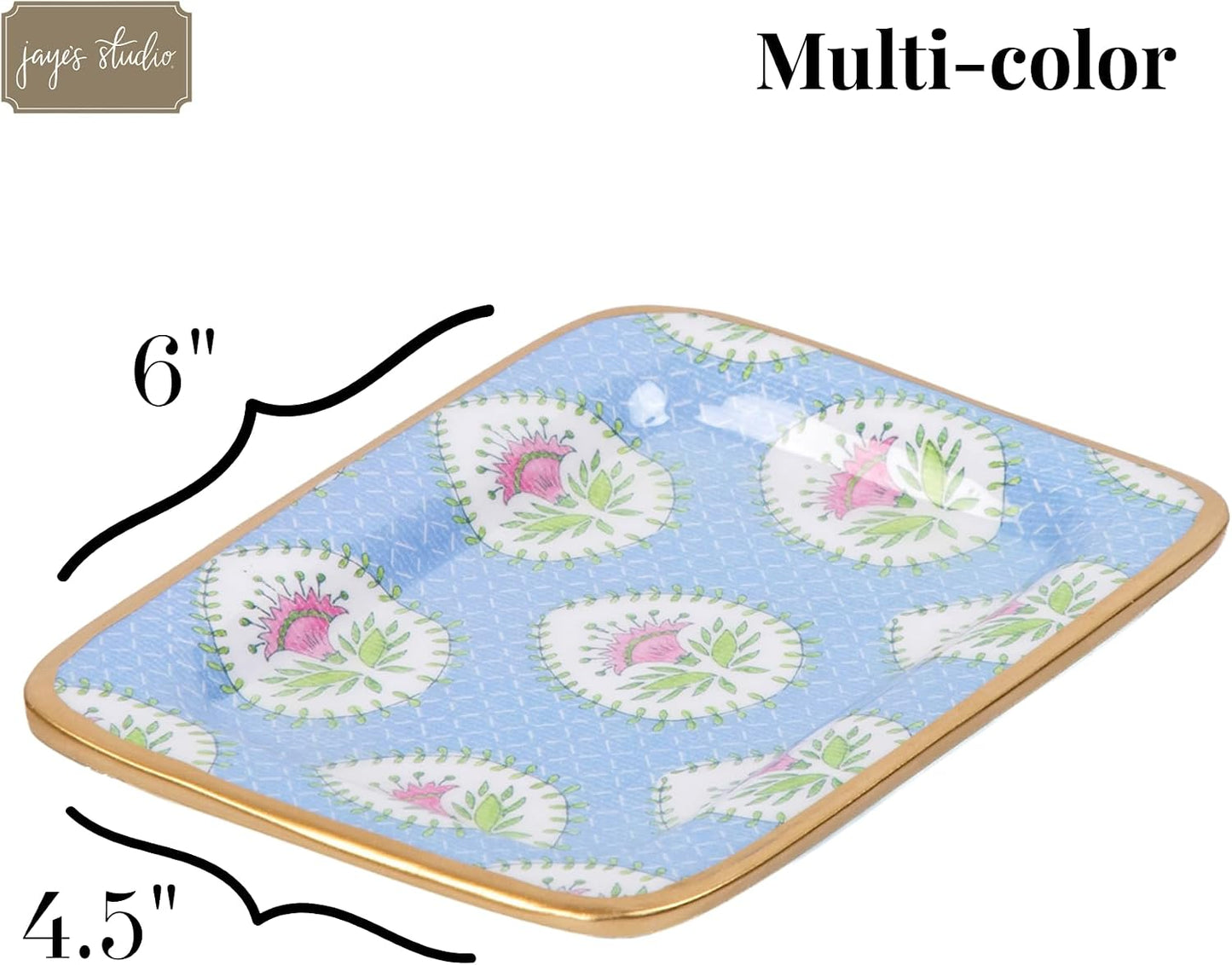 Jaye’s Studio Decorative Trinket Tray / Multicolor / Rectangular / Blue