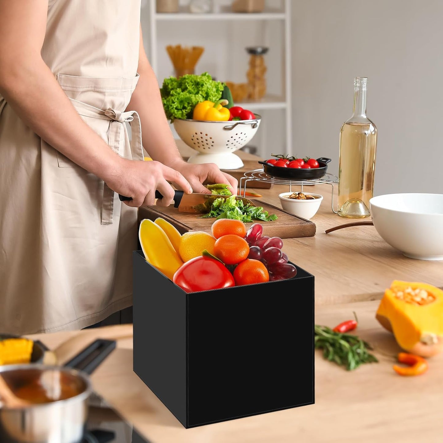 Hollow Bottoms Acrylic Boxes for Display Dessert Table / Black / Small,3,4,5,6,7 Inch / Set of 5