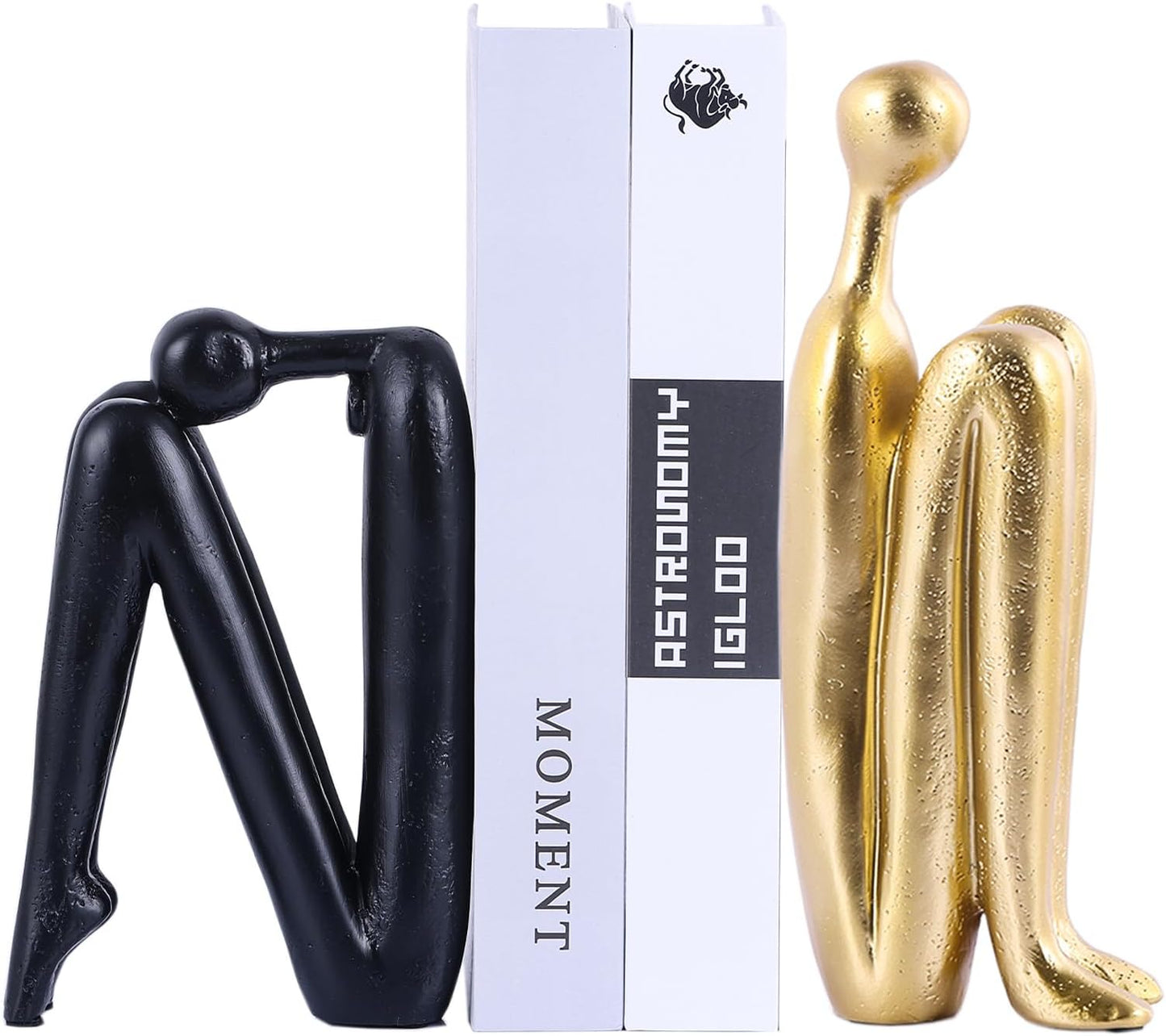 Modern Decorative Bookends / Black and Gold