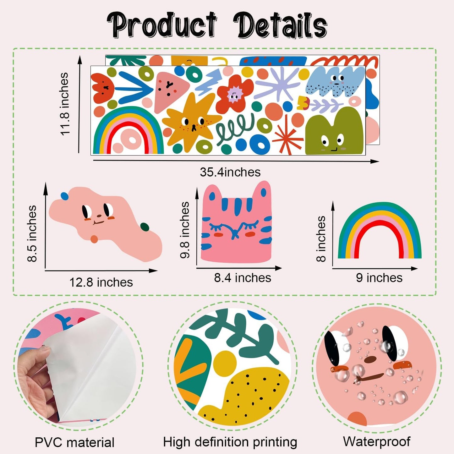 Colorful Abstract Wall Stickers / Shape