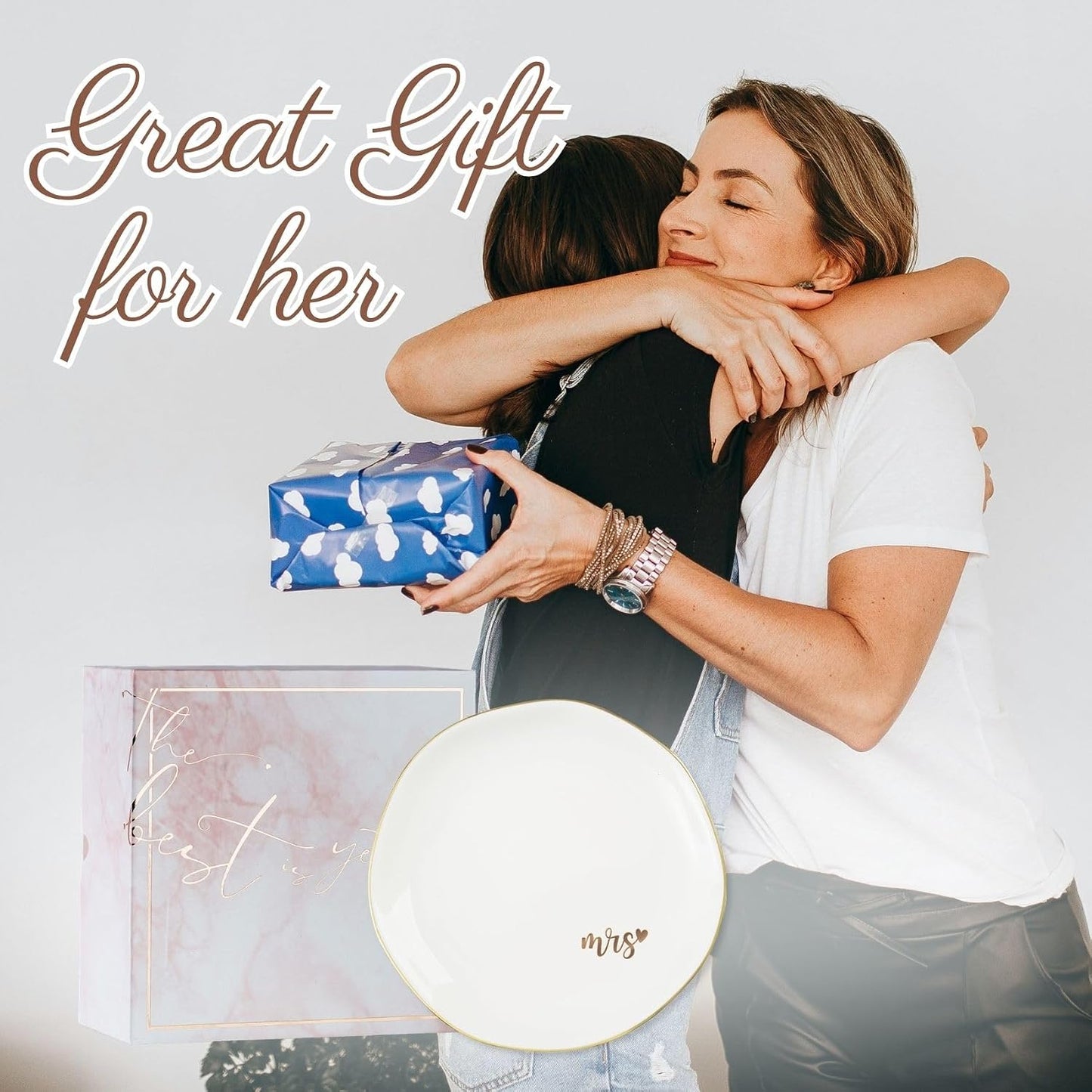 Engaged Gifts Ring Holder Dish / Mrs