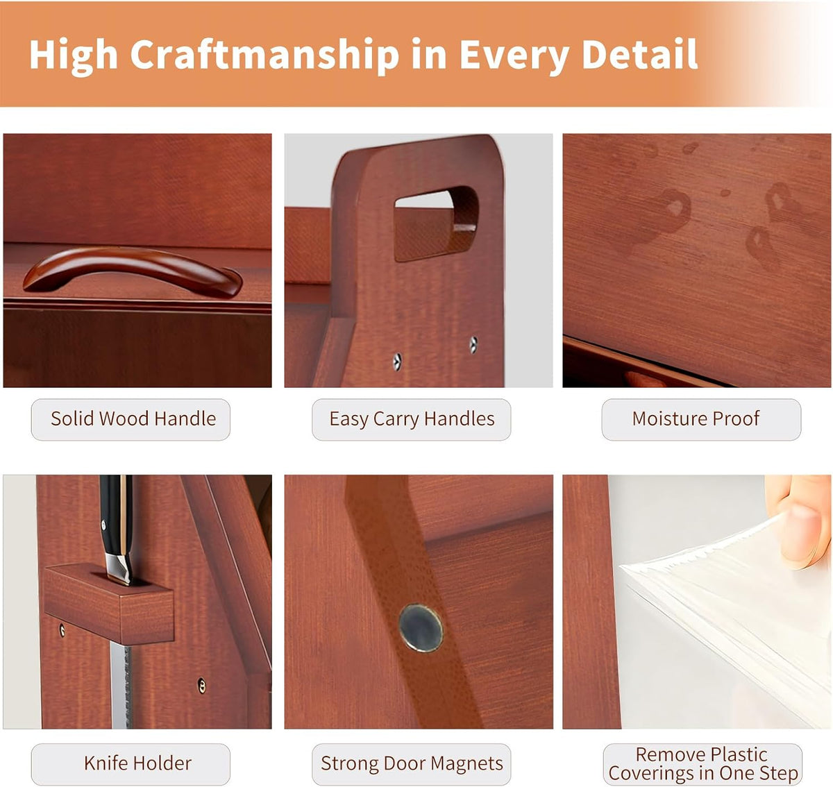 BAMBANG Bread Box for Kitchen Countertop, Extra Large Double Layer Bamboo Breadbox with Clear Window, Farmhouse Wooden