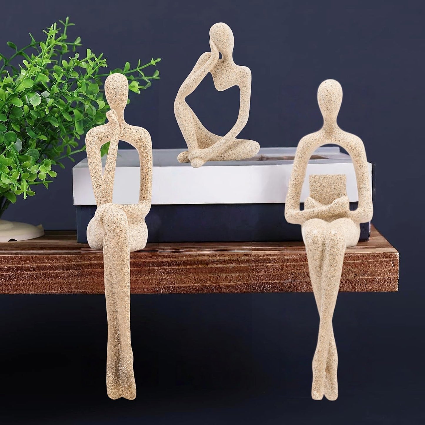 Home Decor Thinker Statue Accents / Small / Gold / Set of 3