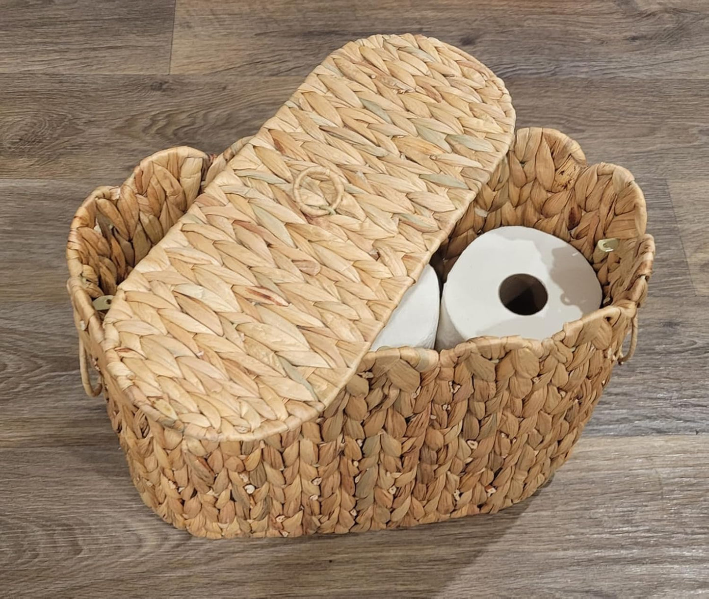 Woven Curve Basket / Beige
