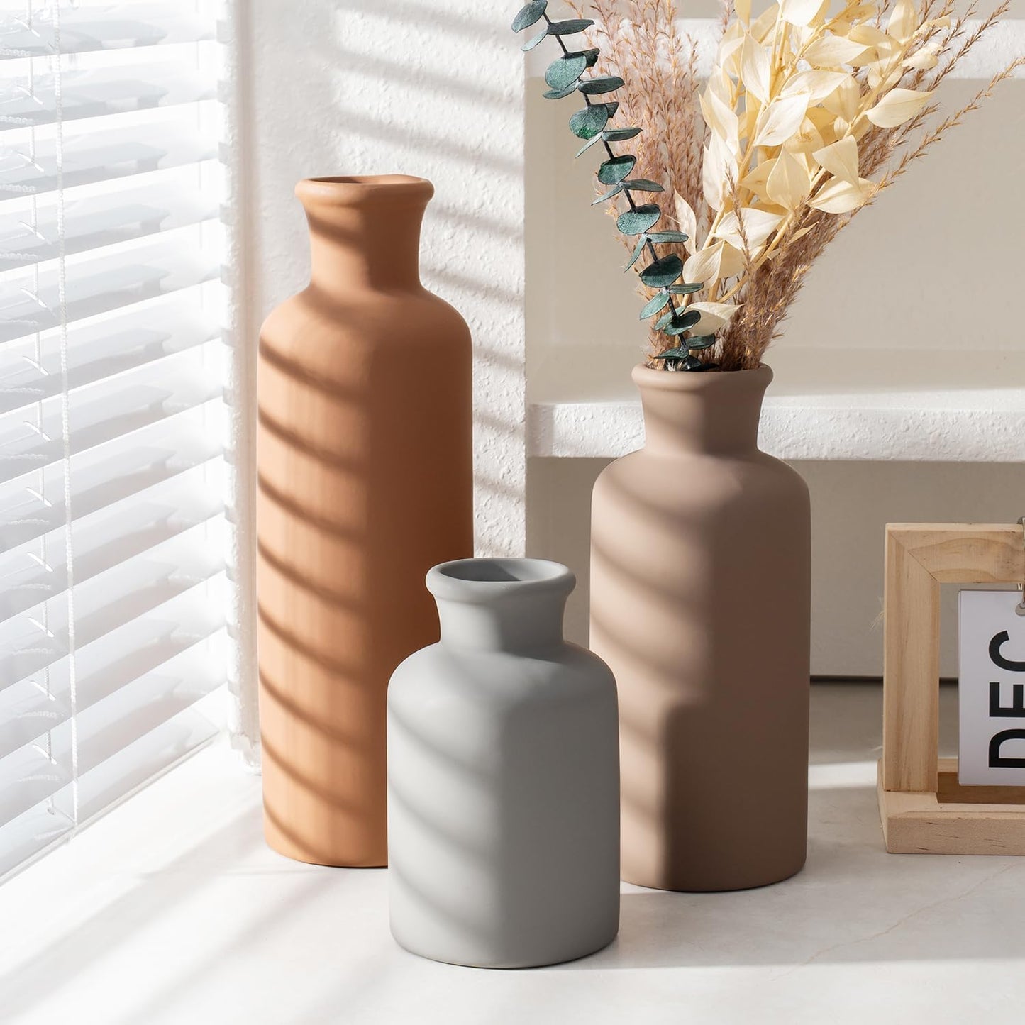 Ceramic Vase / Coffee Mix Set - Gray#2 / Set of 3