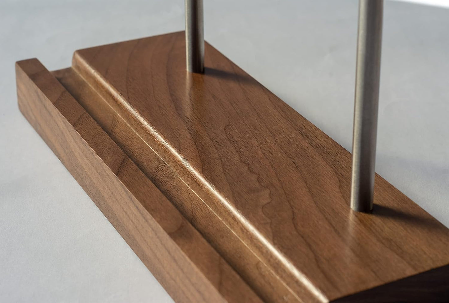 Now Playing Vinyl Record Stand, Solid Walnut Display Holder | Displays any album incl. double and triple gatefolds