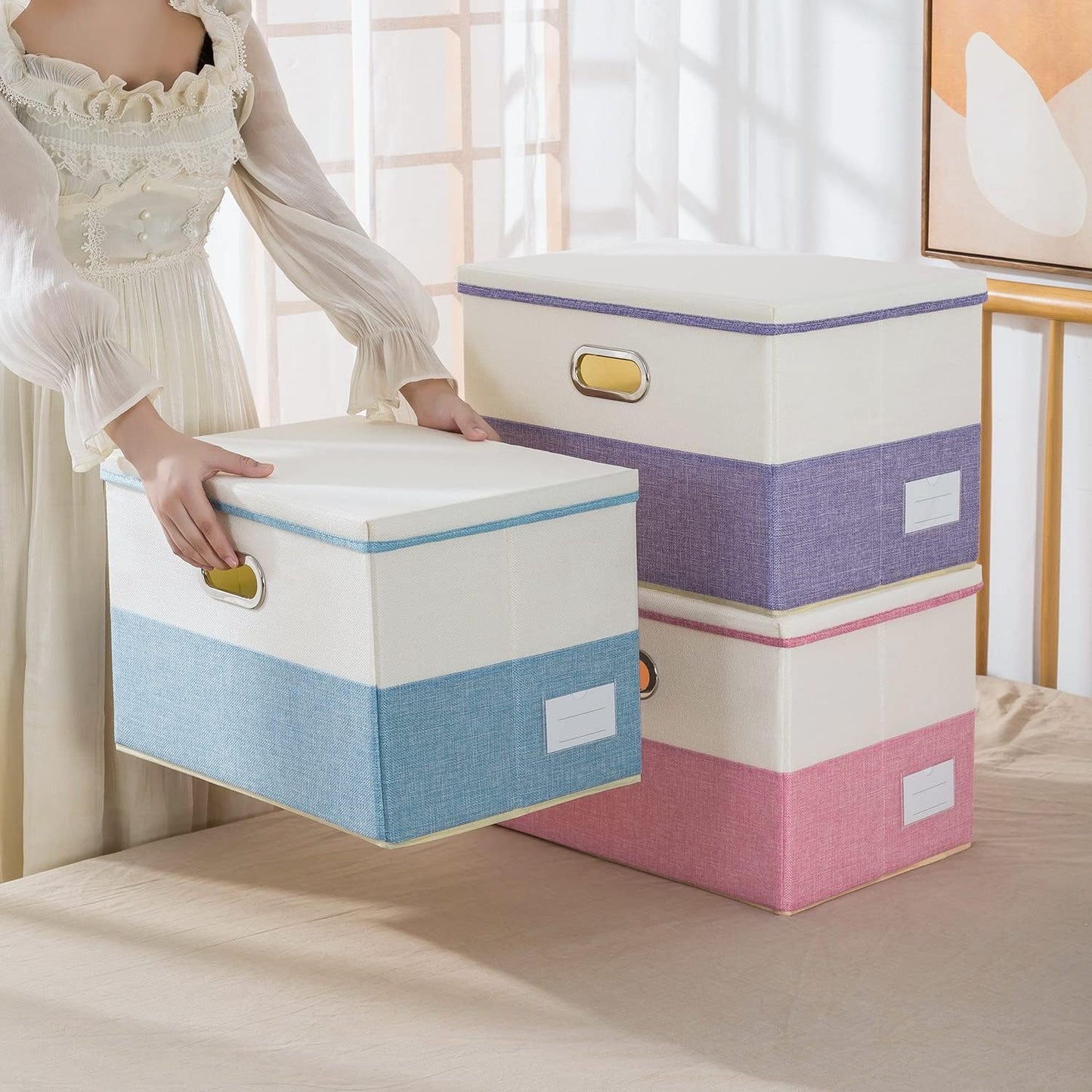 Large Foldable Storage Boxes / Set of 3