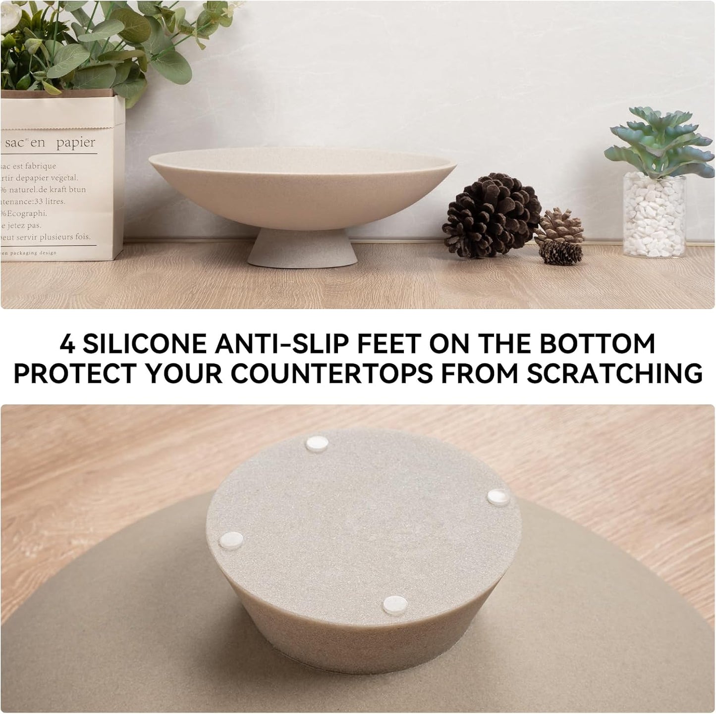 Modern Decorative Fruit Bowl / Beige