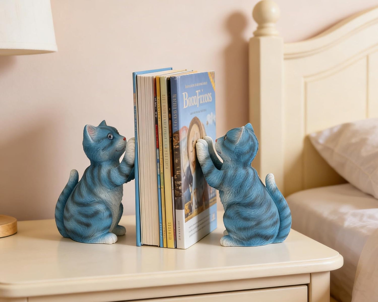 Cat Bookends / Heavy Duty Bookends / Blue
