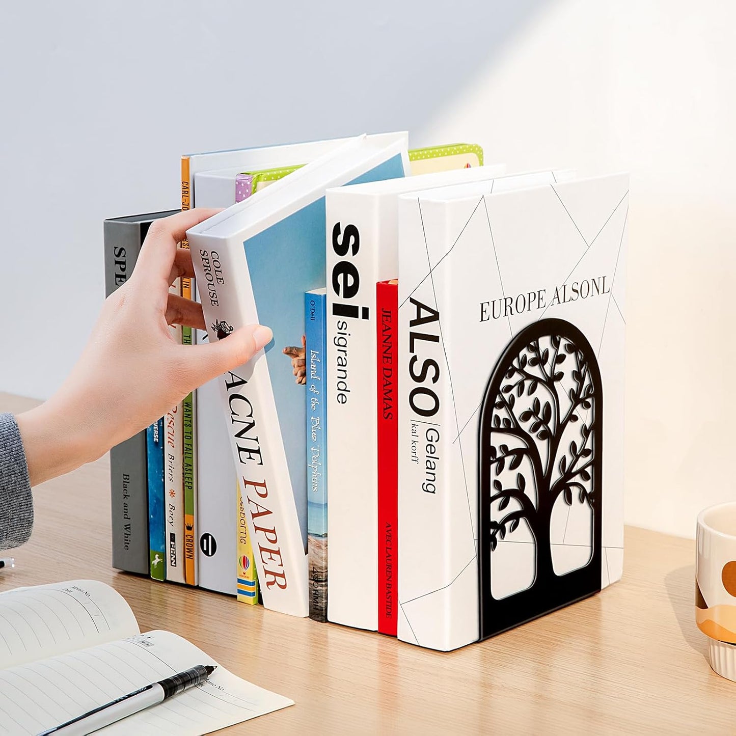 Metal Bookends / Book Ends / Black