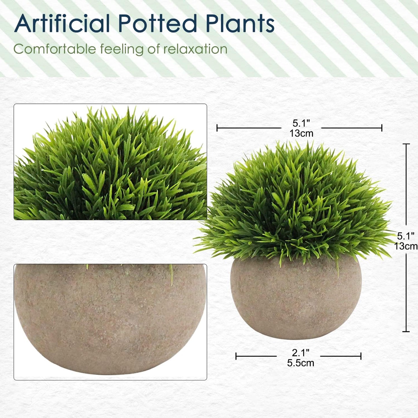 Small Fake Plants Faux Potted Plant Mini Artificial Plants / Style #01