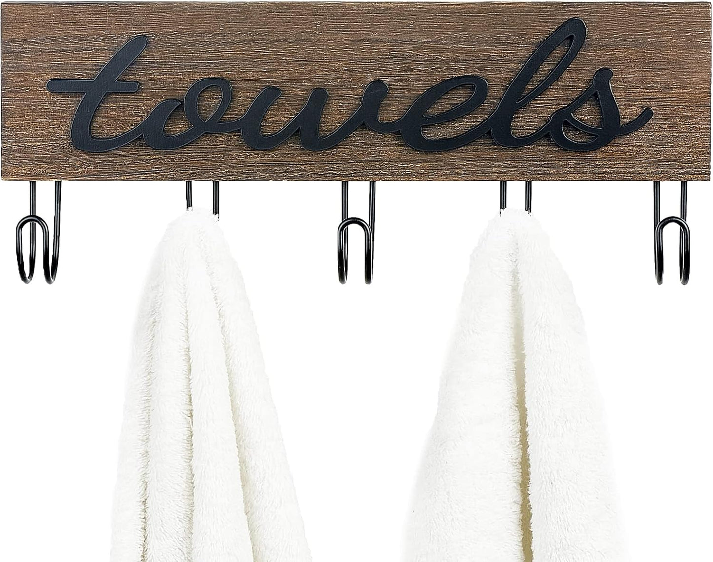 Towel Holder Wall Mounted Towel Racks / Brown / Small