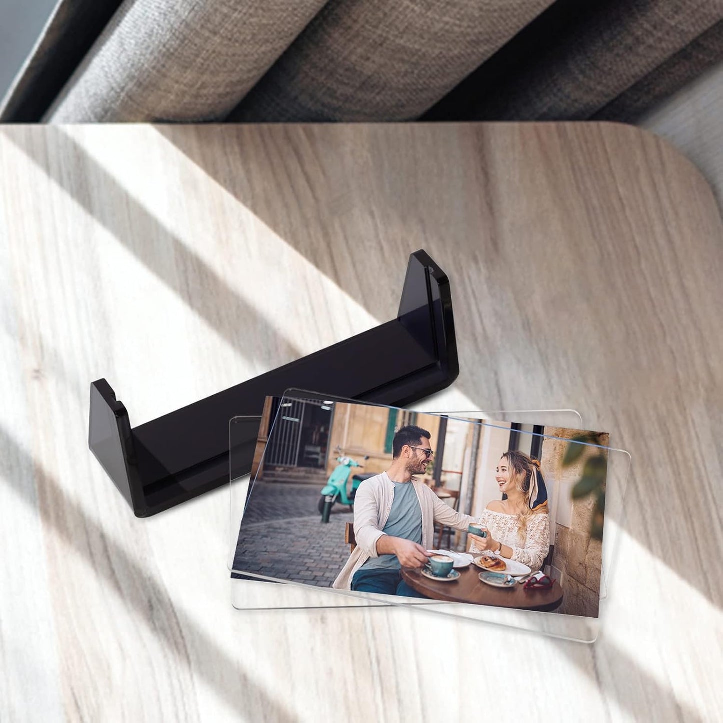 Acrylic Picture Frames / 5 x 7 / Translucent Black / Set of 2