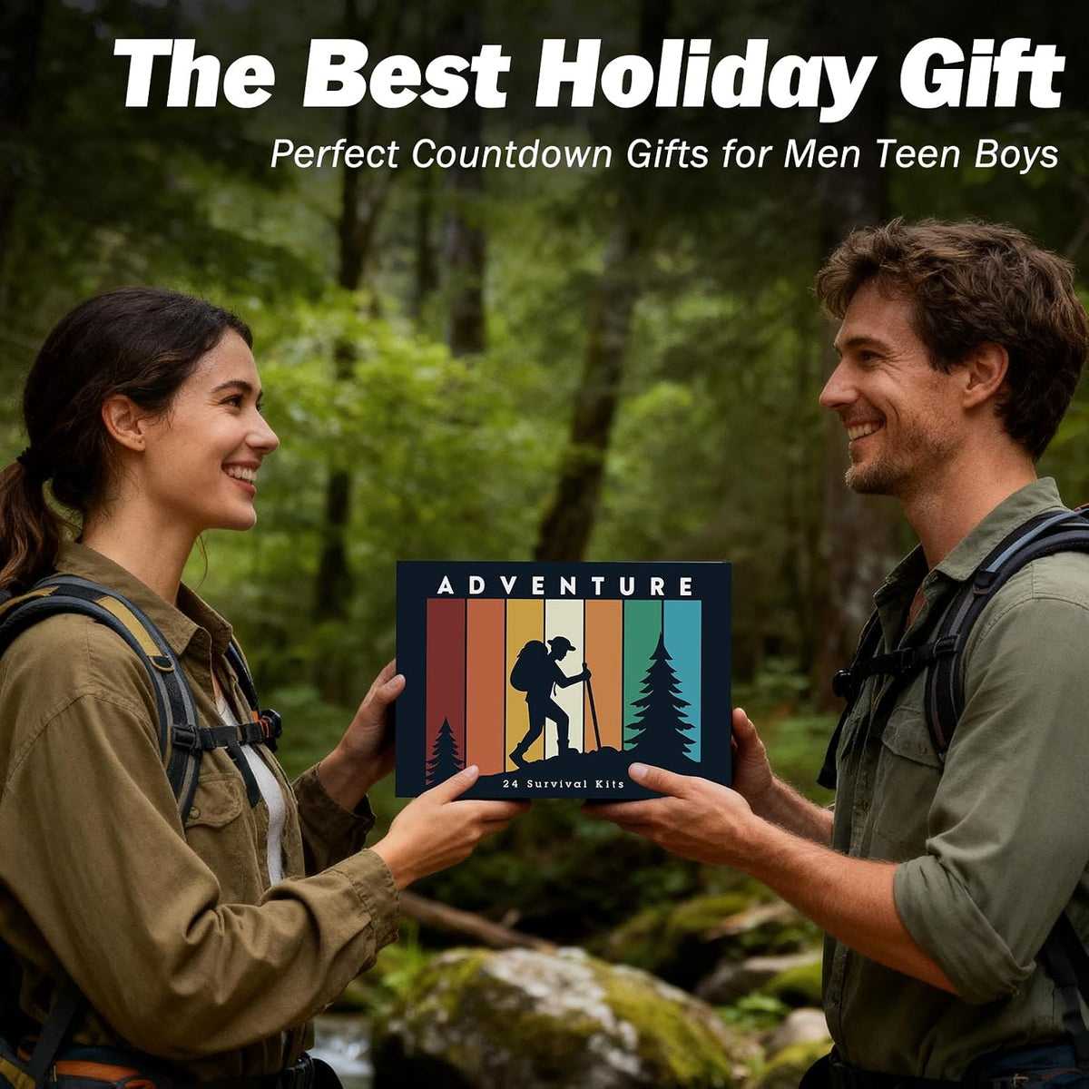 Survival Kit Advent Calendar 2026 for Men - 24 Days Christmas Countdown Calendar Emergency Survival Gears - Adventure