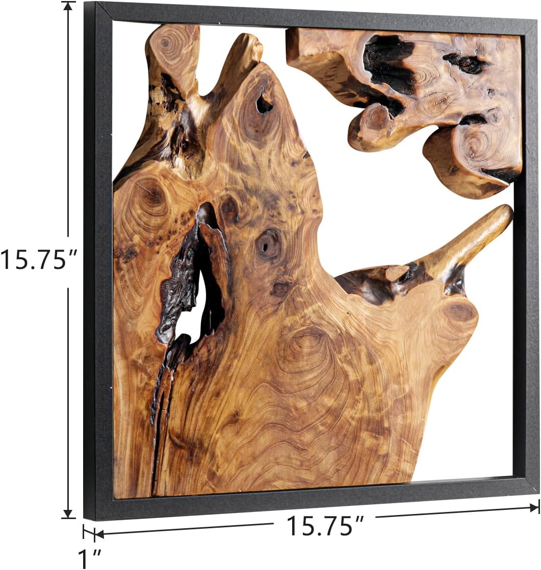 Rustic Cedar Wall Sculptures / Set of 2