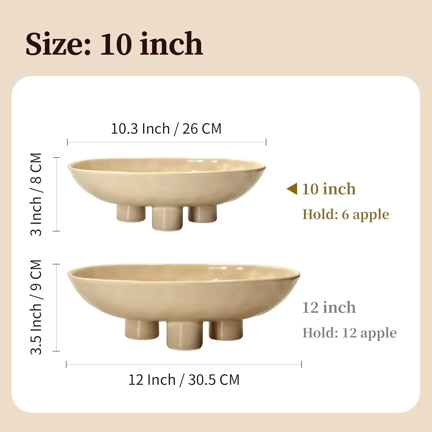 Candy or Key Holder / Beige / 10 Inch