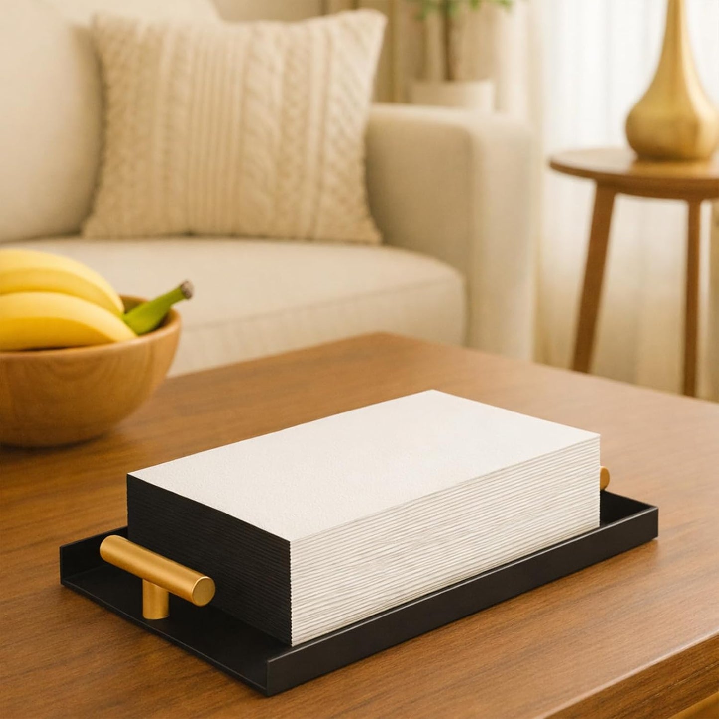 Napkin Holder / Guest Towel Holder Tray / Black