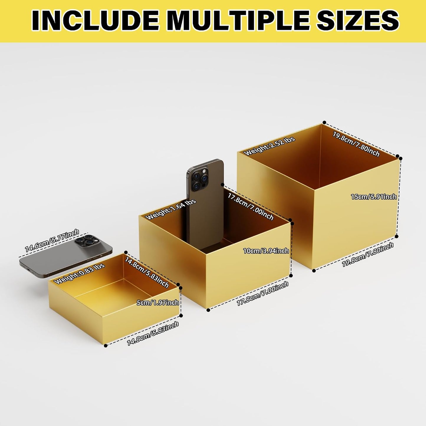 Metal Display Stands for Buffet Table / Gold / 1 Set