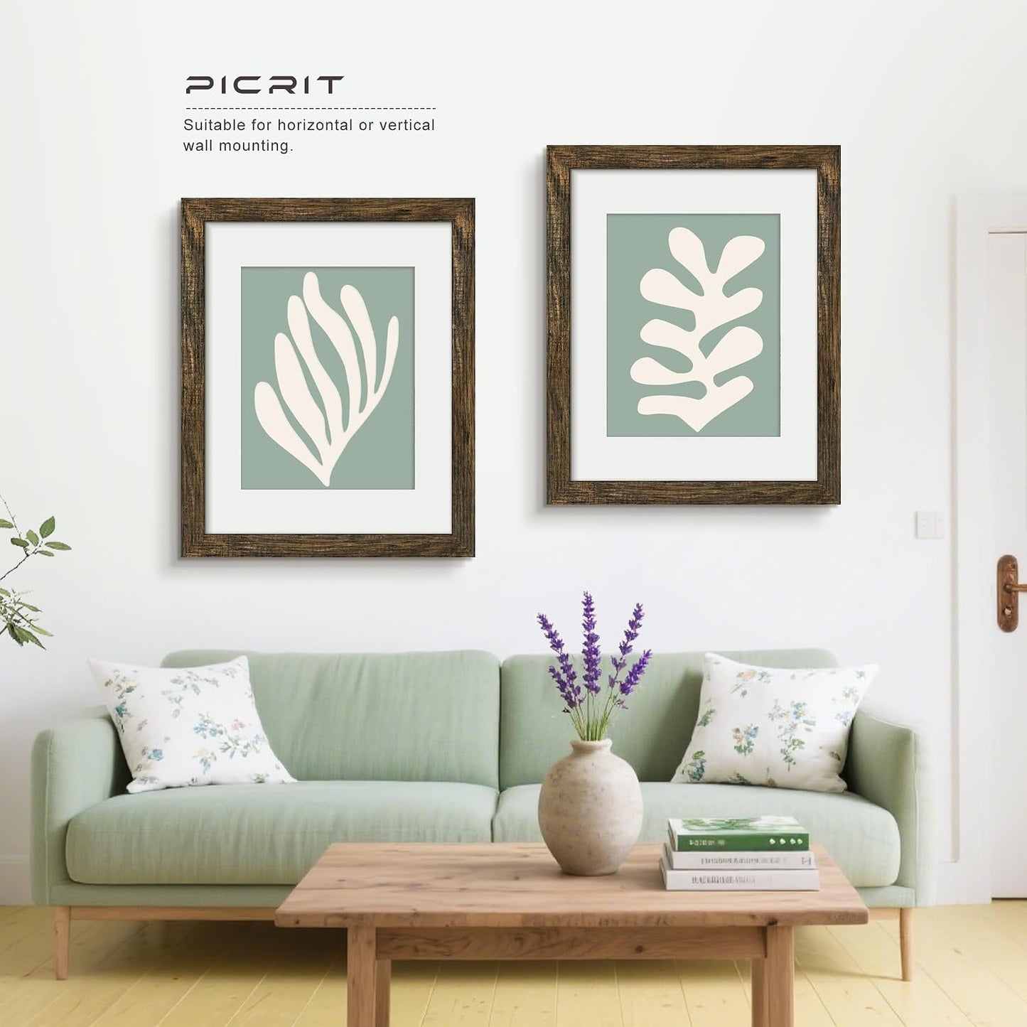 16x20 Rustic Brown Picture Frame, Poster Frame for Wall, 3 Pack | Fits 11x14 Photos With Mat or 16x20 Without Mat