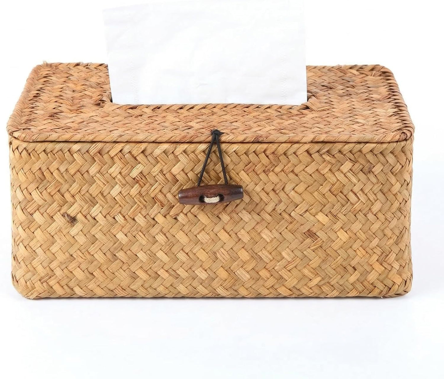 Decorative Caramel Rectangle Seagrass Holder