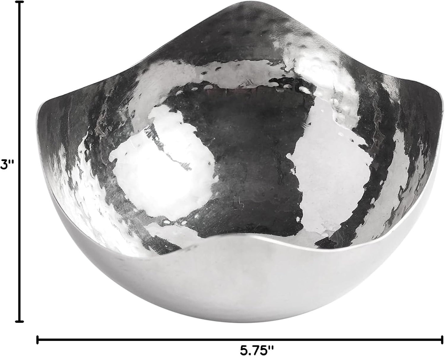 LED Candles / Finish Metal Bowl Diameter / 5.75"D x 4 Count / Silver / 5.75 Inch / Set of 4