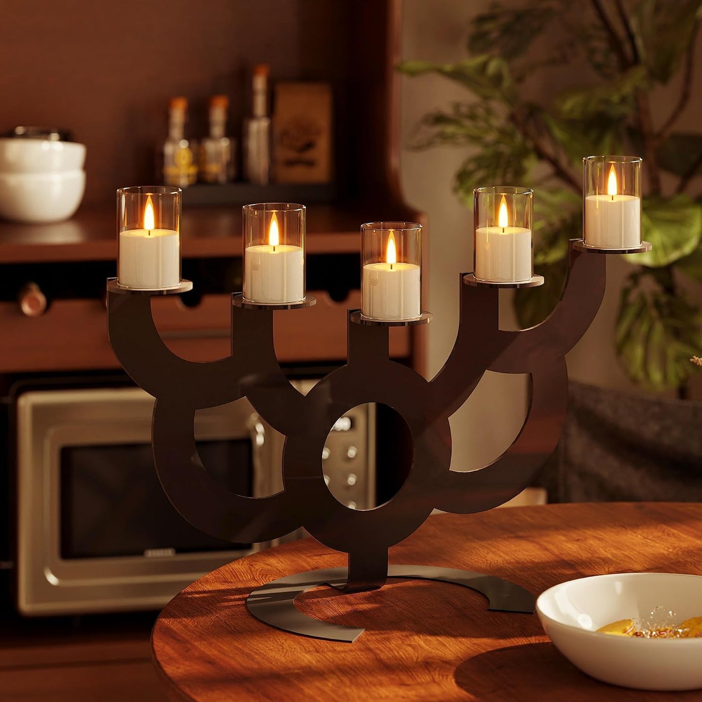 VIODAIM 12Pack Flickering Flameless LED Candles with Timer, Battery Powered - Small Pillar & Votive, Clear (2"X3")