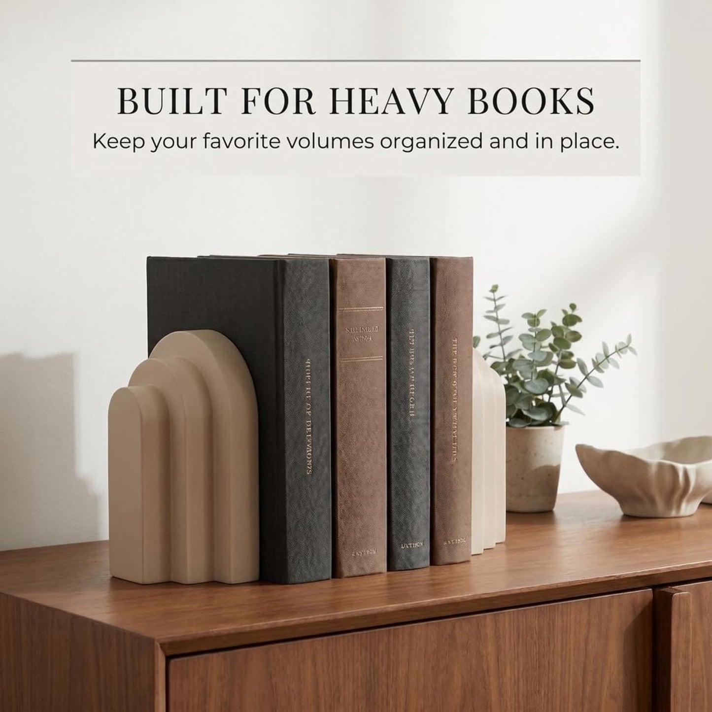 Book Ends / Concrete Heavy Book Ends Decorative