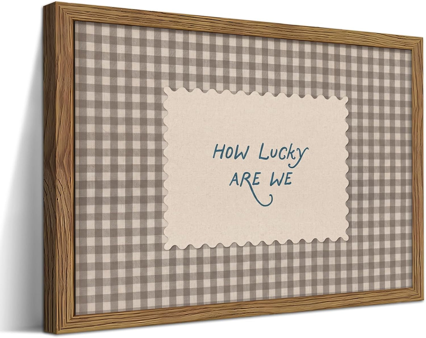 FGFK Preppy Blue Everything Is Figureoutable Inspirational Wall Art Poster Hanger Frame, Trendy Blue Striped Positive