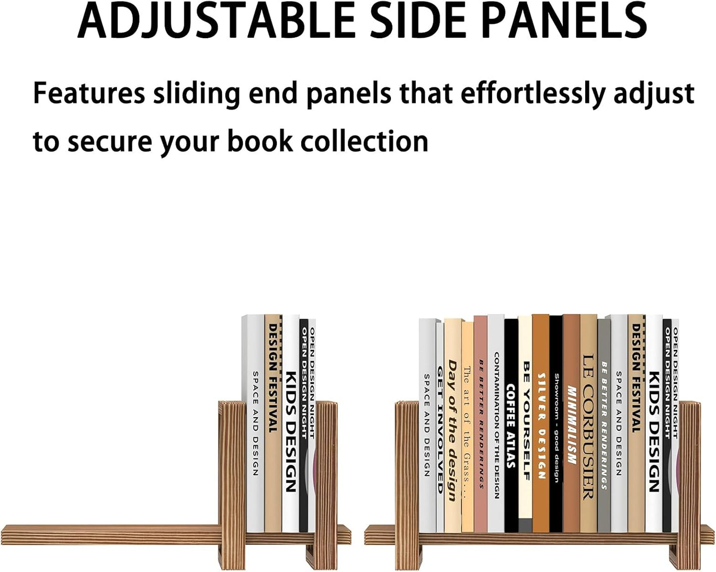 Adjustable Desktop Bookshelf Wooden Table Top Bookshelf Retro Mini Book Shelf Desk Organizer Magazine Files Letters