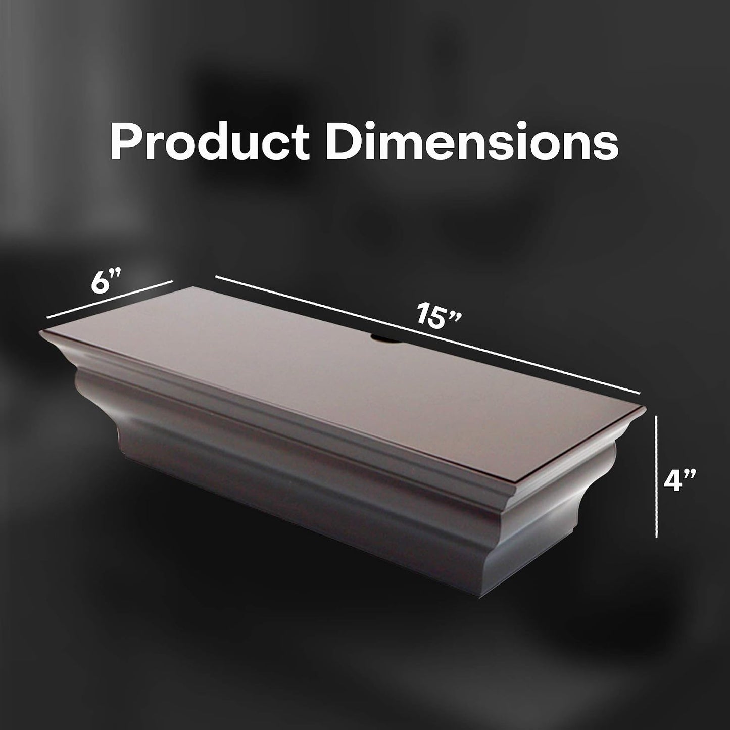 Espresso Brown ABS Plastic MultiFold Paper Towel Dispenser - Wall Mount Shelf - Handy Multi-Use Decorative Shelf