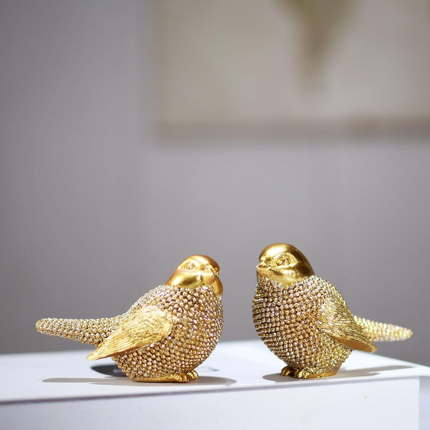 Pcs Small Birds Statues Home Decor Modern Style Decorative Ornaments / Gold / Set of 2