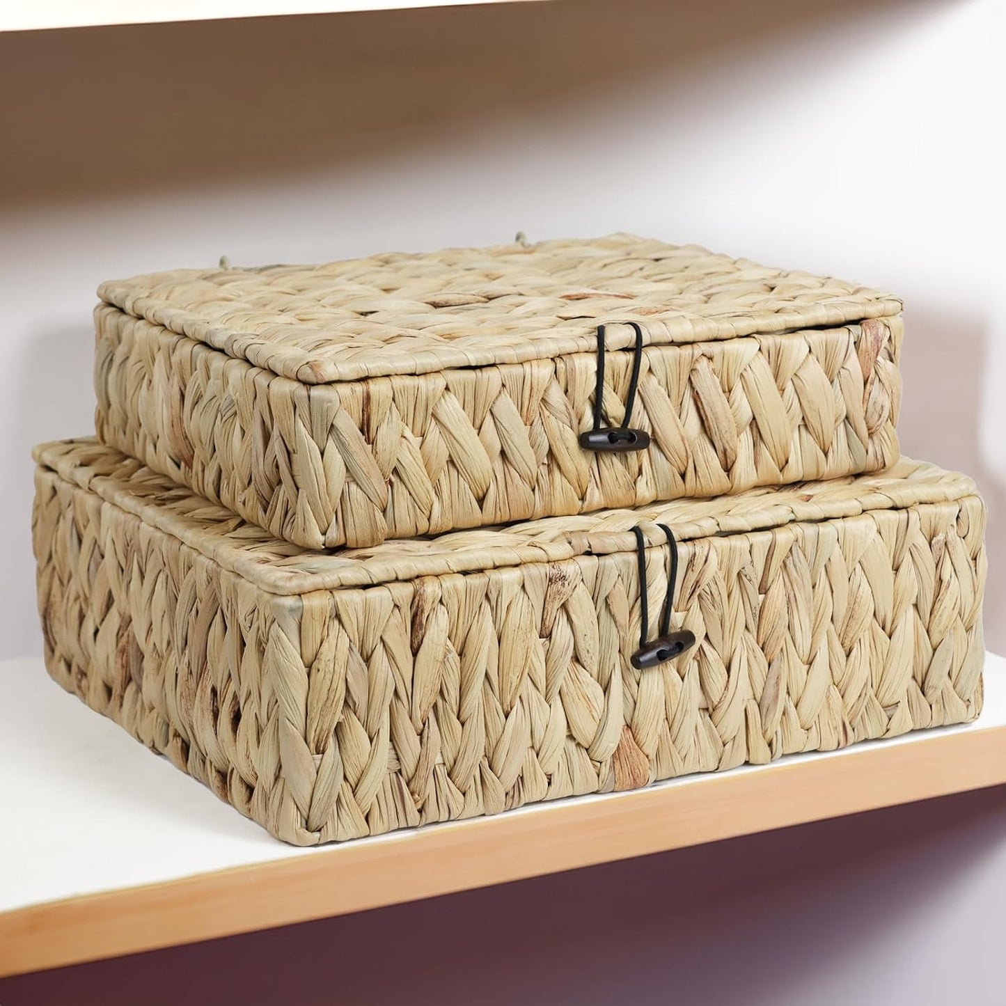 Decorative Woven Basket Boxes / Water Hyacinth / Large