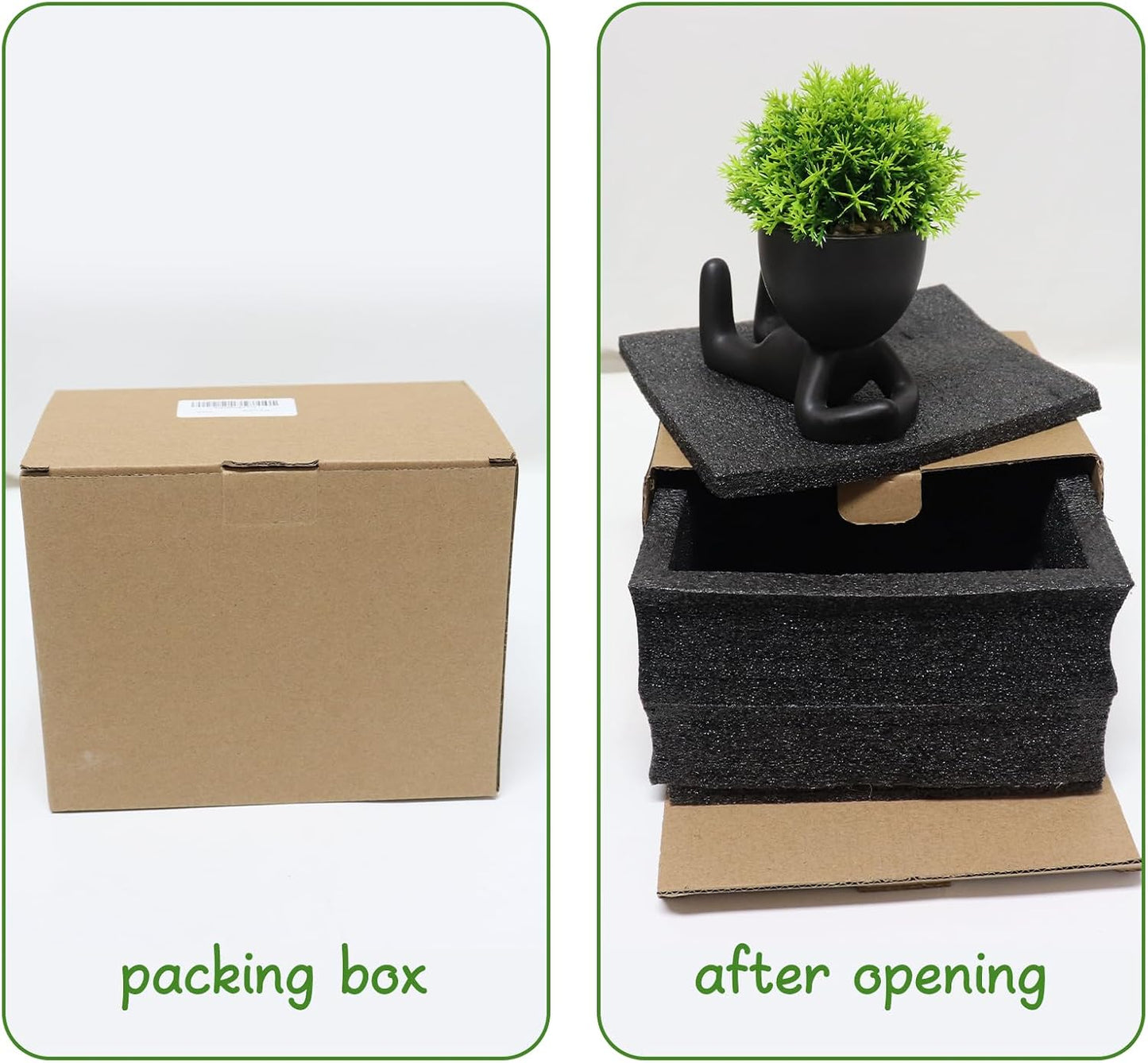 Artificial Mini Succulent Decorative Plants / Black-h